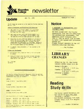 Newsletter - May 21, 1981