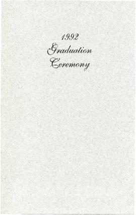 1992 Graduation Program