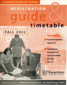 Registration Guide and Timetable Fall 2002
