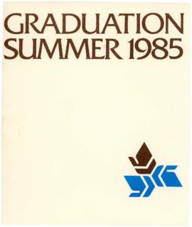 1985 Graduation Program Summer